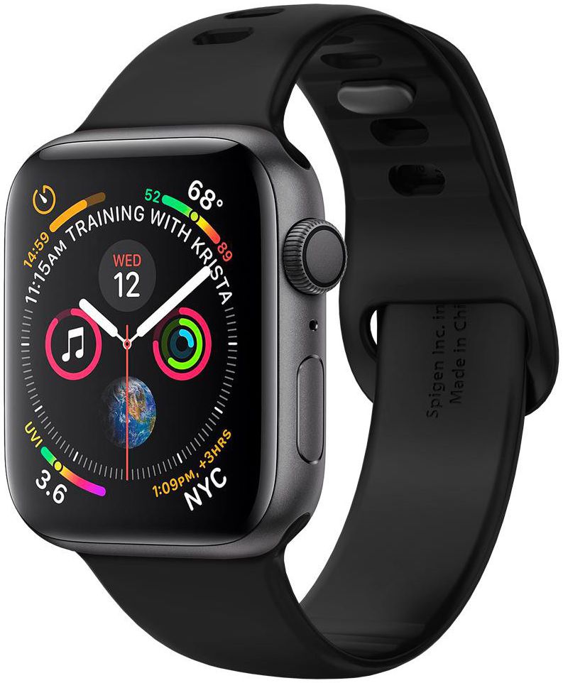 Spigen Air Fit Apple Watch 41MM / 40MM / 38MM Bandje Siliconen Zwart afbeelding 1