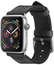 Spigen Retro Fit Apple Watch 41MM / 40MM / 38MM Bandje Kunstleer Zwart