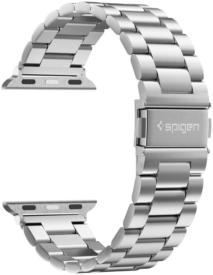 Spigen Modern Fit Apple Watch 45MM / 44MM / 42MM Bandje RVS Zilver afbeelding 4