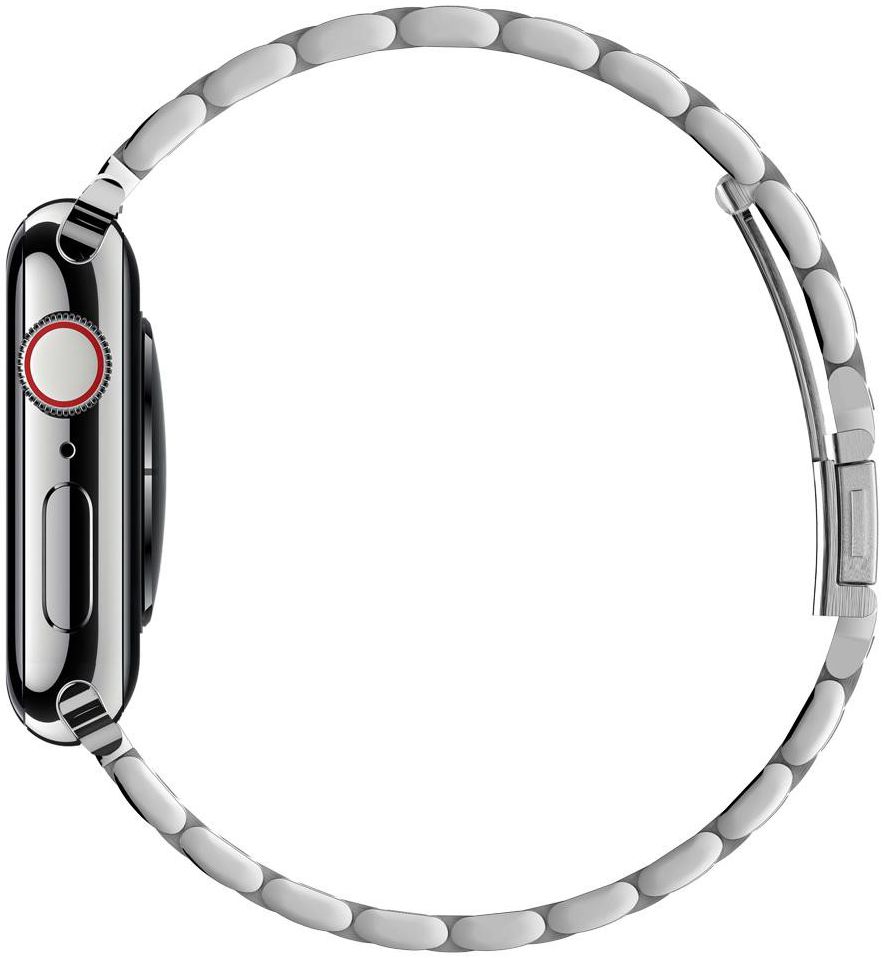 Spigen Modern Fit Apple Watch 45MM / 44MM / 42MM Bandje RVS Zilver afbeelding 5