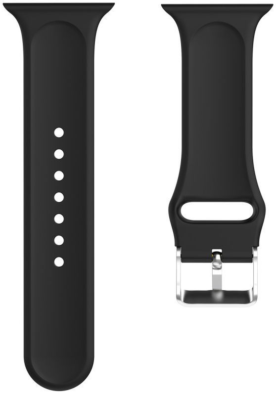 Apple Watch 45MM / 44MM / 42MM Bandje Siliconen met 3D Diamant Textuur Zwart afbeelding 4