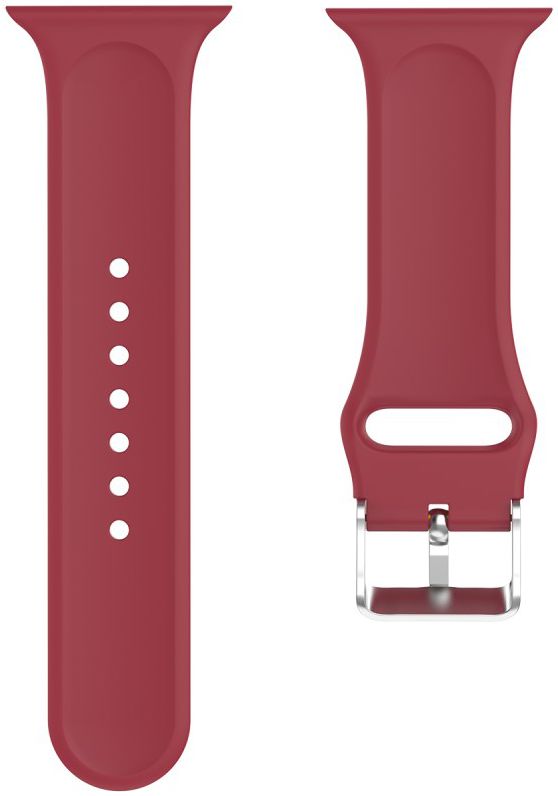Apple Watch 45MM / 44MM / 42MM Bandje Siliconen met 3D Diamant Textuur Rood afbeelding 4