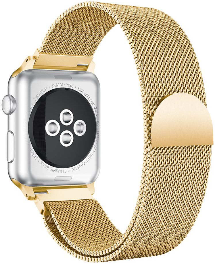 Apple Watch 1-9/SE/Ultra 49/45/44/42MM Bandje Magneetsluiting Goud afbeelding 2