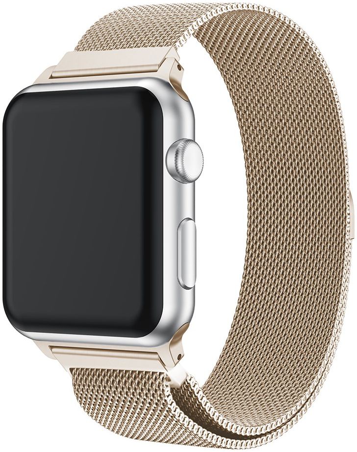 Apple Watch Band - 1-9/SE/Ultra 49MM/45MM/44MM/42MM - Magneet Milanese - Beige afbeelding 1