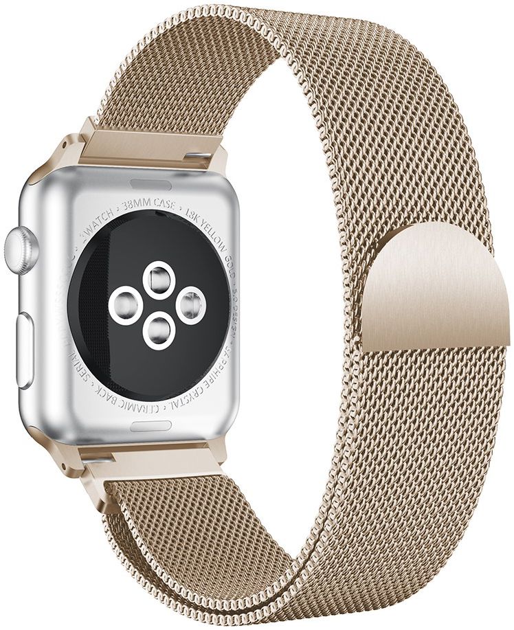 Apple Watch Band - 1-9/SE/Ultra 49MM/45MM/44MM/42MM - Magneet Milanese - Beige afbeelding 2