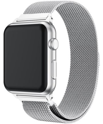 Apple Watch 41MM / 40MM / 38MM Bandje Milanese Roestvrij Staal Zilver Bandjes