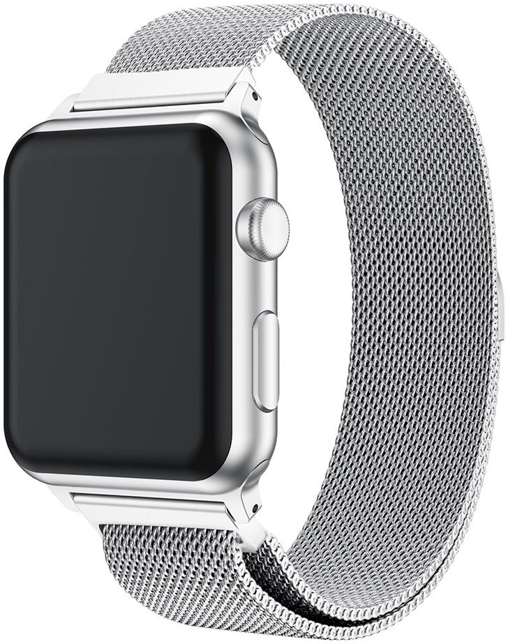 Apple Watch 41MM / 40MM / 38MM Bandje Milanese Roestvrij Staal Zilver afbeelding 1
