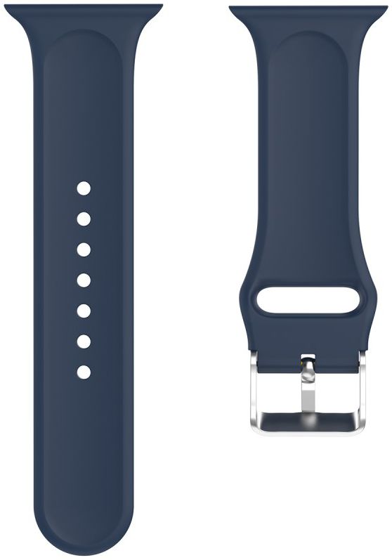 Apple Watch 41MM / 40MM / 38MM Bandje Siliconen met 3D Diamant Textuur Blauw afbeelding 4