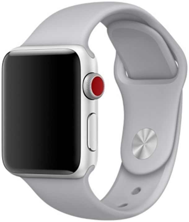Apple Watch 41MM / 40MM / 38MM Bandje Siliconen met Drukknoop Sluiting Grijs afbeelding 5