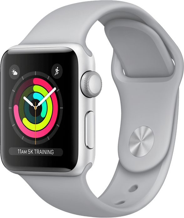 Apple Watch 41MM / 40MM / 38MM Bandje Siliconen met Drukknoop Sluiting Grijs afbeelding 1