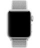Apple Watch 41MM / 40MM / 38MM Bandje Nylon met Klittenband Grijs/Wit