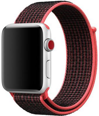 Originele Apple Nike Sport Loop Apple Watch Band 45MM / 44MM / 42MM Rood afbeelding 1