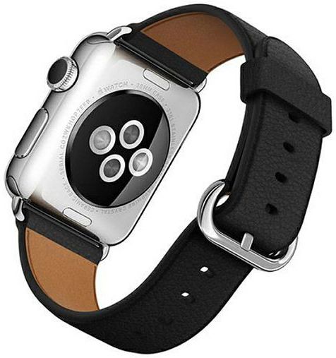 Origineel Apple Classic Buckle Apple Watch 45MM / 44MM / 42MM Bandje Zwart afbeelding 2