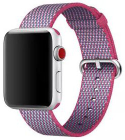 Origineel Apple Geweven Nylon Apple Watch 45MM / 44MM / 42MM Bandje Berry afbeelding 1