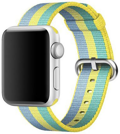 Origineel Apple Geweven Nylon Apple Watch 45MM / 44MM / 42MM Bandje Geel afbeelding 1