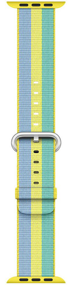Origineel Apple Geweven Nylon Apple Watch 45MM / 44MM / 42MM Bandje Geel afbeelding 3
