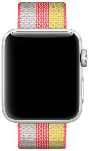 Origineel Apple Geweven Nylon Apple Watch 41MM / 40MM / 38MM Bandje Rood afbeelding 2