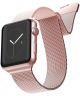 xRaptic Hybrid Mesh Apple watch 44mm 42mm bandje rvs kunstleer roze