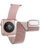 xRaptic Hybrid Mesh Apple watch 44mm 42mm bandje rvs kunstleer roze