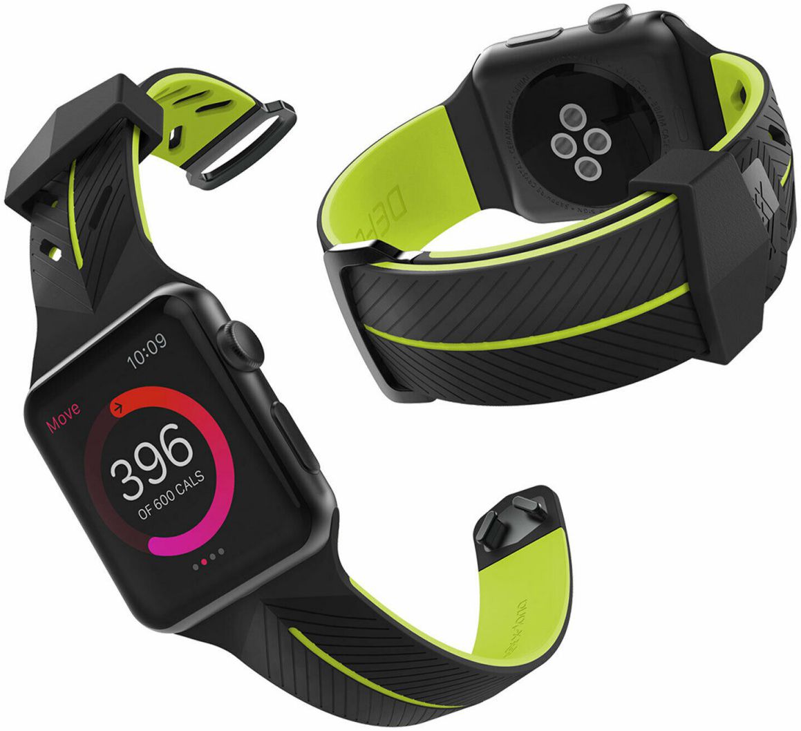 Raptic Action Apple Watch 41MM / 40MM / 38MM Bandje Siliconen Groen afbeelding 2