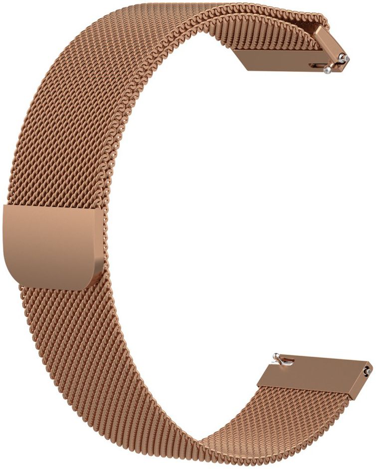 Universeel Smartwatch 22MM Bandje Milanese Roestvrij Staal Roze Goud afbeelding 2