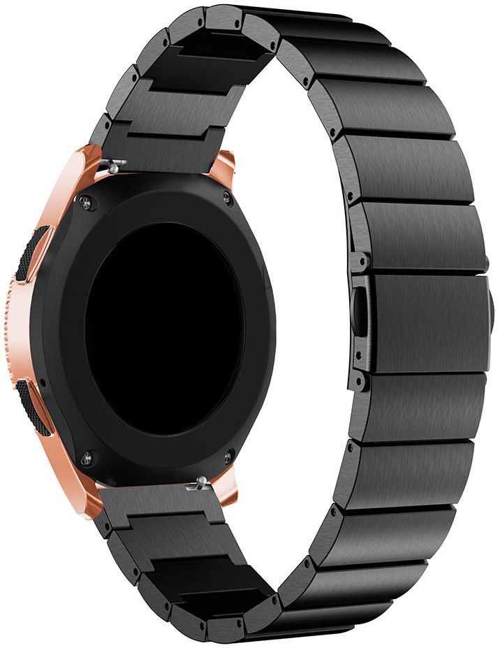 Universeel Smartwatch 20MM Bandje Luxe Schakels Roestvrij Staal Zwart afbeelding 2