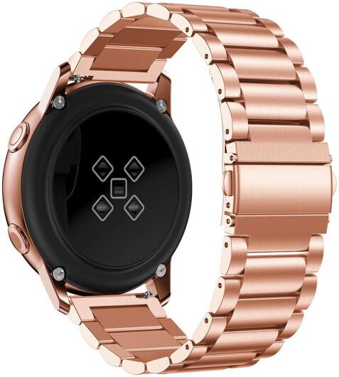 Universeel Smartwatch 20MM Bandje - Roestvrij Staal - met Schakels - Roze afbeelding 2