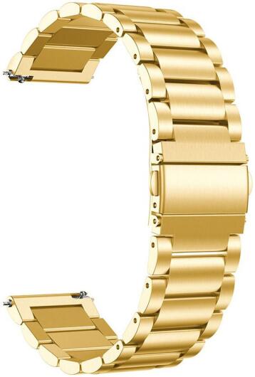 Universeel Smartwatch 20MM Bandje - Roestvrij Staal - met Schakels - Goud afbeelding 4