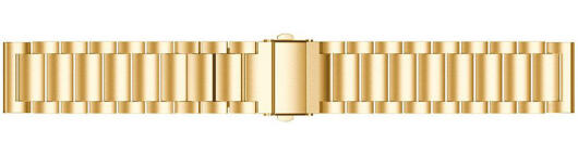 Universeel Smartwatch 20MM Bandje - Roestvrij Staal - met Schakels - Goud afbeelding 5