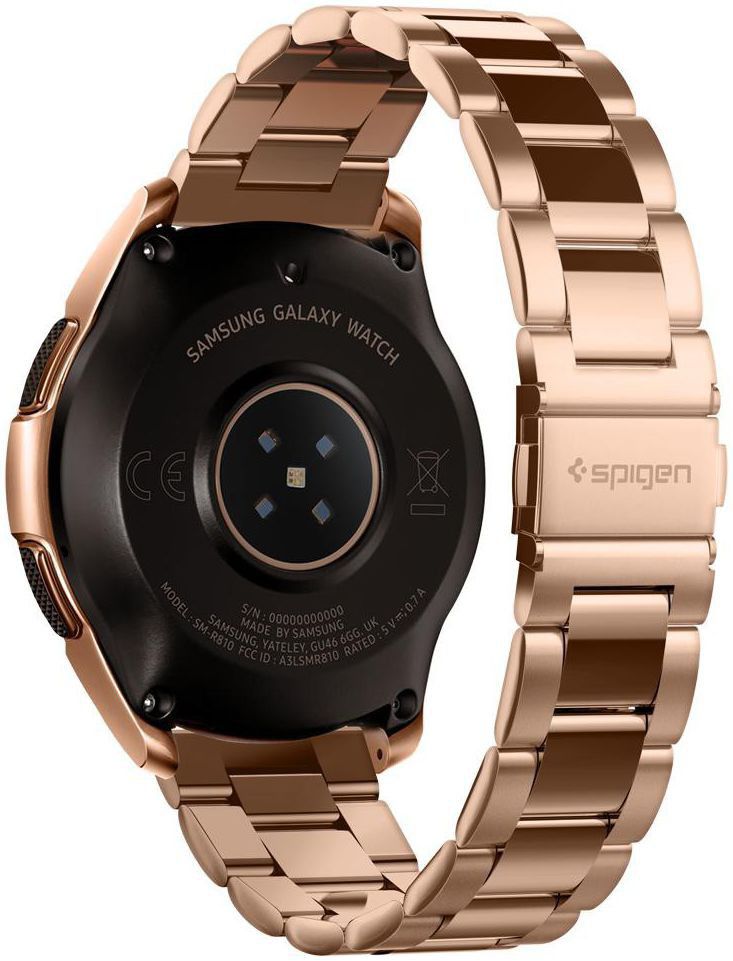 Spigen Modern Fit Universeel Smartwatch 20MM Bandje RVS Roze Goud afbeelding 2
