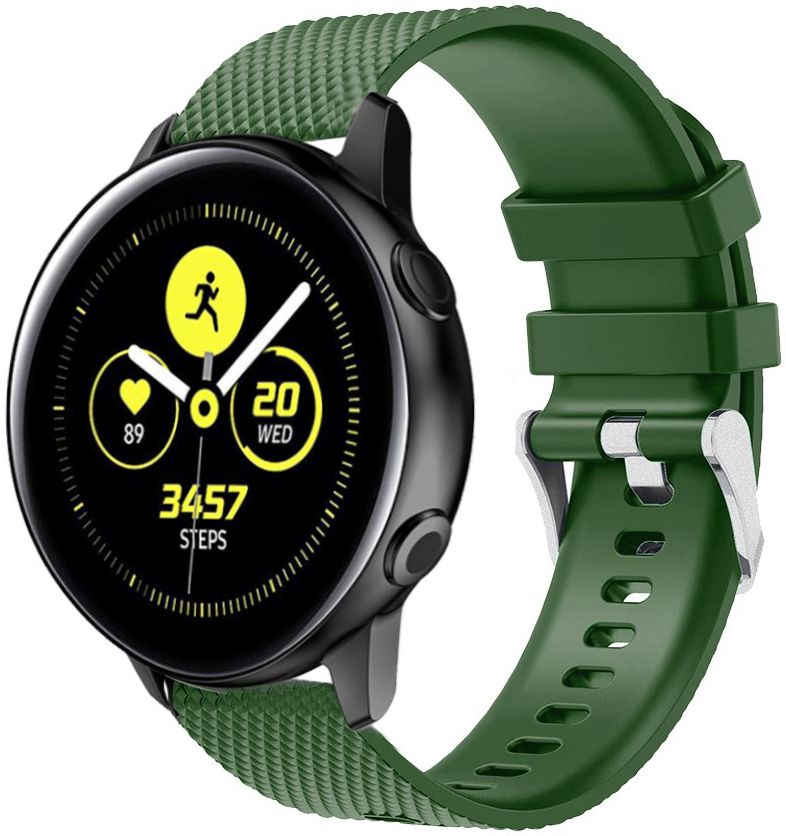 Universeel Smartwatch 20MM Bandje Siliconen met Gesp Sluiting Groen afbeelding 1