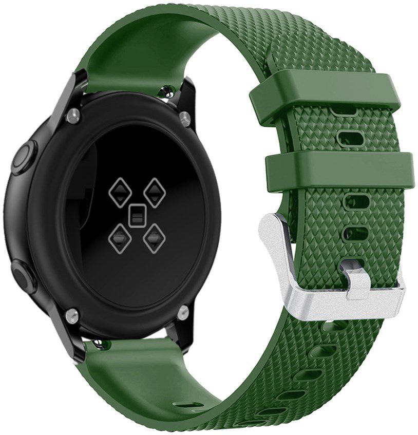 Universeel Smartwatch 20MM Bandje Siliconen met Gesp Sluiting Groen afbeelding 2