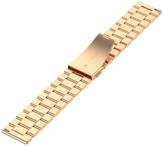 Universeel Smartwatch 20MM Bandje Schakels Roestvrij Staal Roze Goud afbeelding 4