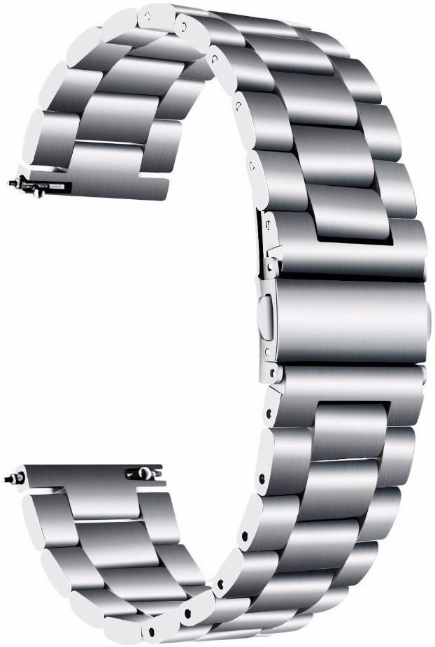 Universeel Smartwatch 20MM Bandje - Schakels Roestvrij Staal - Zilver afbeelding 4