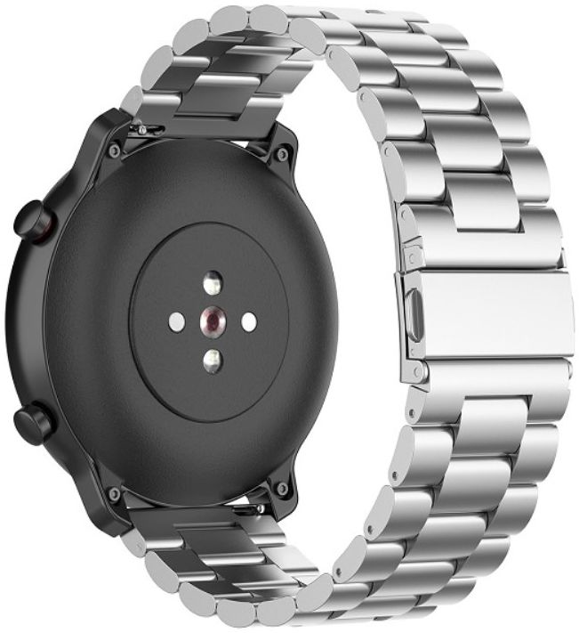 Universeel Smartwatch 20MM Bandje - Schakels Roestvrij Staal - Zilver afbeelding 2