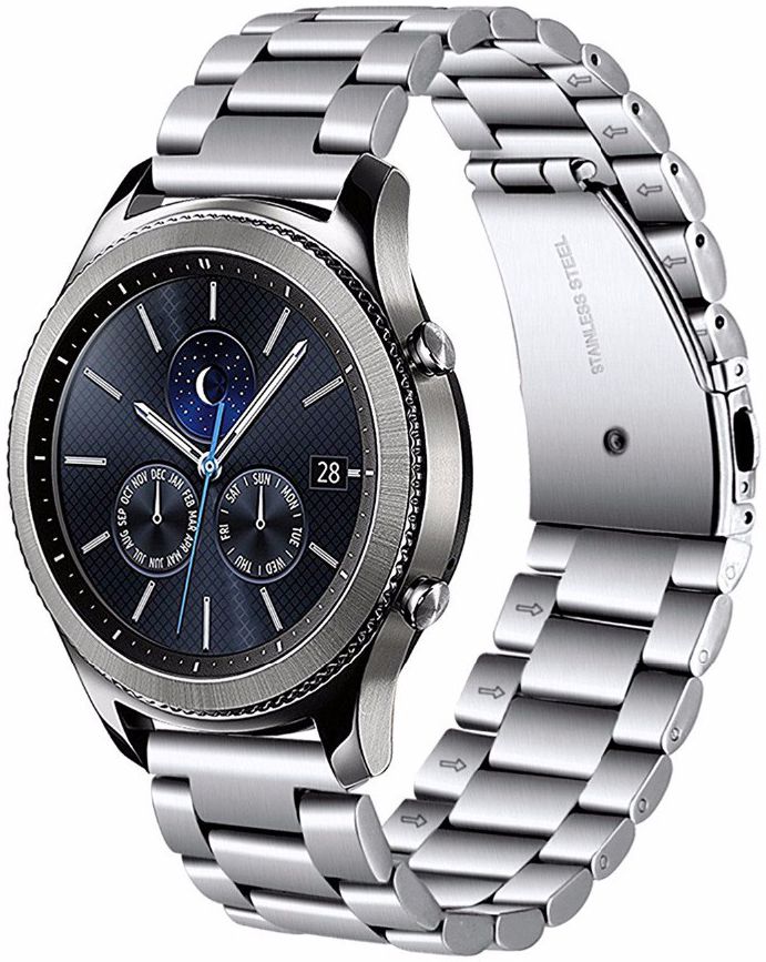 Universeel Smartwatch 20MM Bandje - Schakels Roestvrij Staal - Zilver afbeelding 3