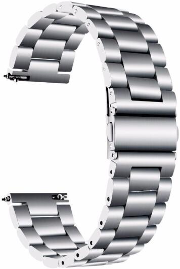 Universeel Smartwatch 20MM Bandje - Schakels Roestvrij Staal - Zilver afbeelding 4