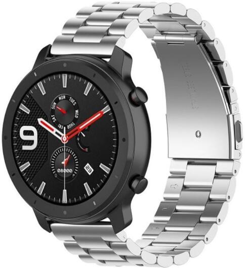 Universeel Smartwatch 20MM Bandje - Schakels Roestvrij Staal - Zilver afbeelding 1
