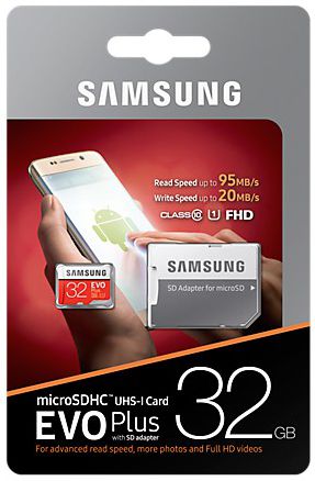 Samsung Evo+ 32GB MicroSD class 10 UHS-I U3 afbeelding 6