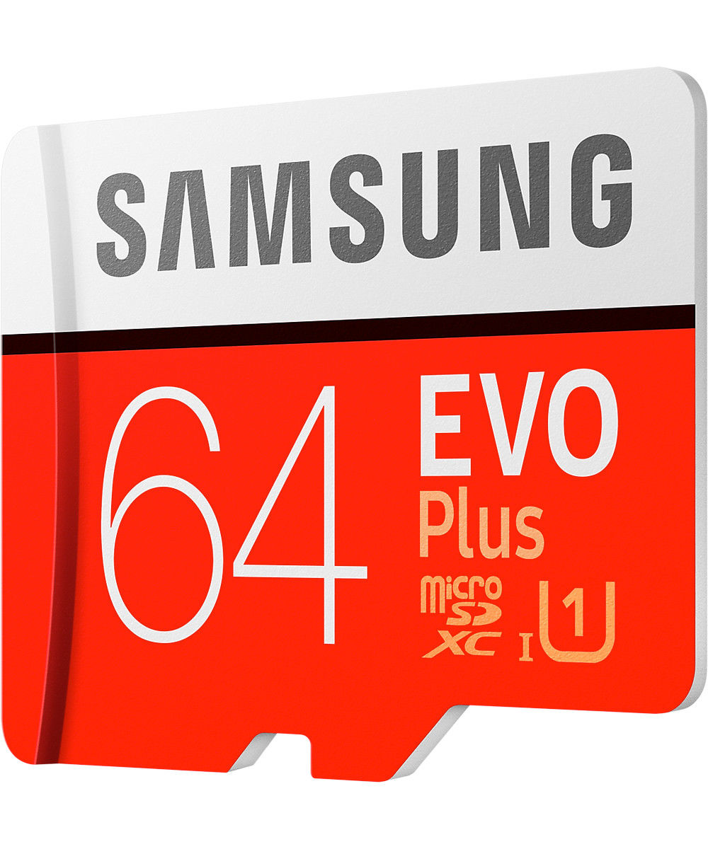 Samsung EVO Plus MicroSDXC memorycard met Adapter 64GB Rood afbeelding 2