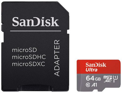 Sandisk Ultra MicroSD kaart 64GB A1 Class 10 afbeelding 3