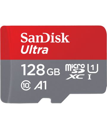 Sandisk Ultra MicroSD kaart 128GB A1 Class 10 Geheugenkaarten