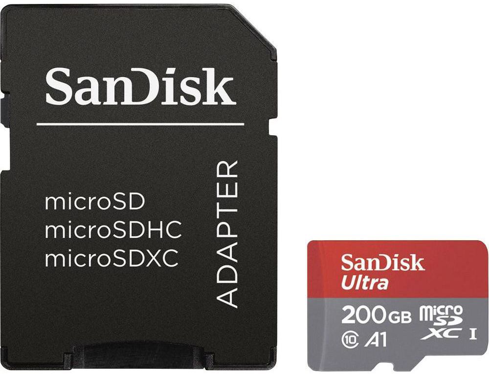 Sandisk Ultra MicroSD kaart 200GB A1 Class 10 afbeelding 2