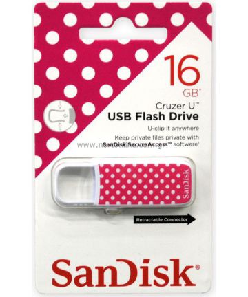 Sandisk, Cruzer U USB-Stick 16GB Pink Geheugenkaarten