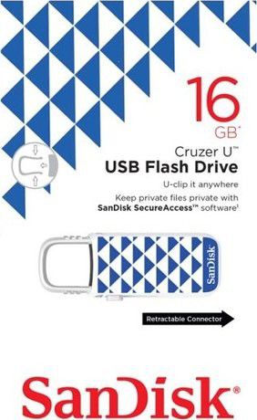Sandisk, Cruzer U USB-Stick 16GB Blue afbeelding 3