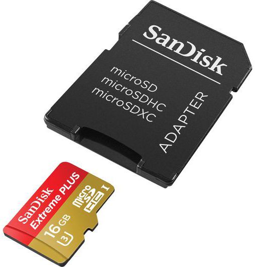 Sandisk Extreme Plus 16GB MicroSD kaart afbeelding 2
