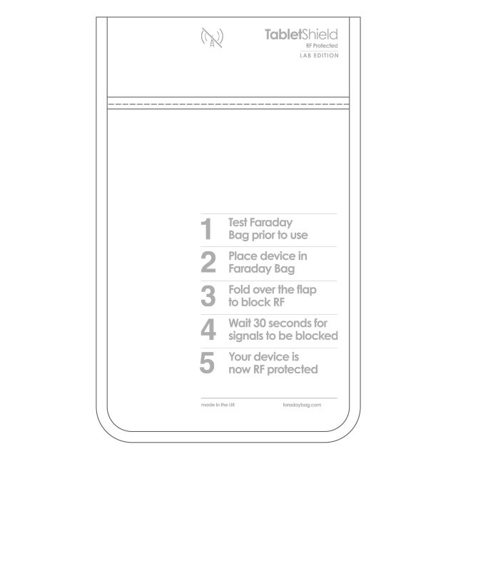 Disklabs Faraday Bag Tablet Shield 2 (TS2) Met Window afbeelding 6
