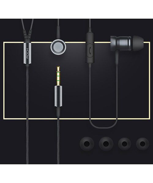 Rock Mula In-Ear Oortjes Telefoon / Smartphone Headset Zwart afbeelding 4