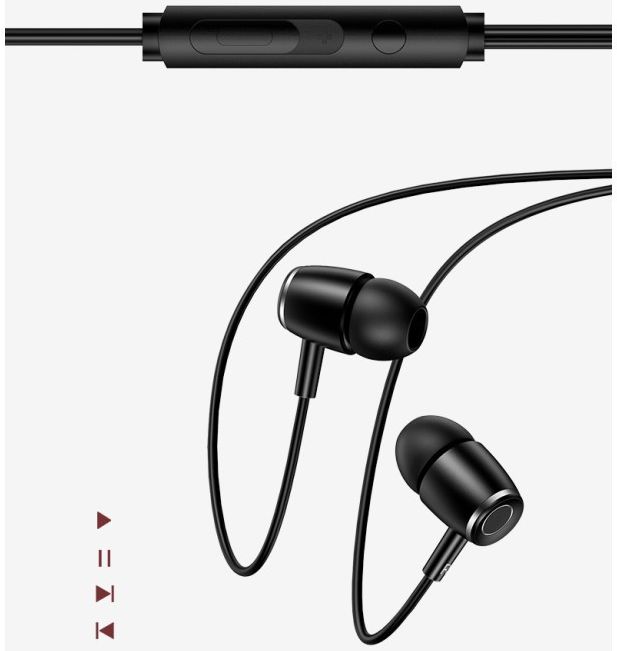 USAMS Mega Bass In-Ear Bedrade Oortjes Universeel (3.5mm Jack) Zwart afbeelding 10