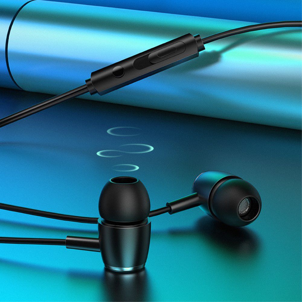 USAMS Mega Bass In-Ear Bedrade Oortjes Universeel (3.5mm Jack) Zwart afbeelding 3